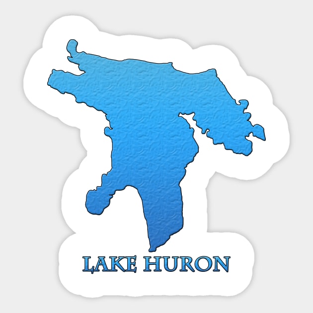 Lake Huron Great Lakes Outline Sticker by gorff